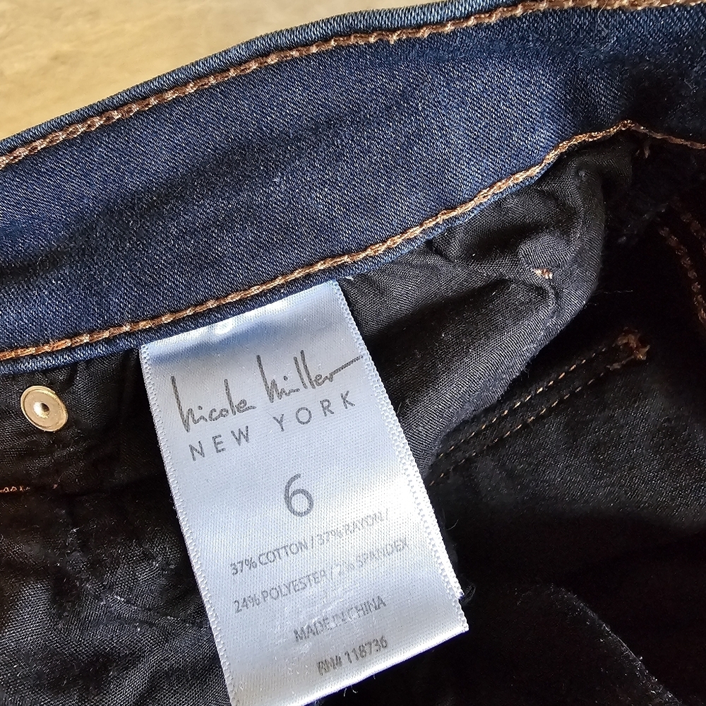 Nicole Miller Womens Medium Blue Stretch SOHO High Rise Skinny Jeans Sz 4 - Picture 4 of 7